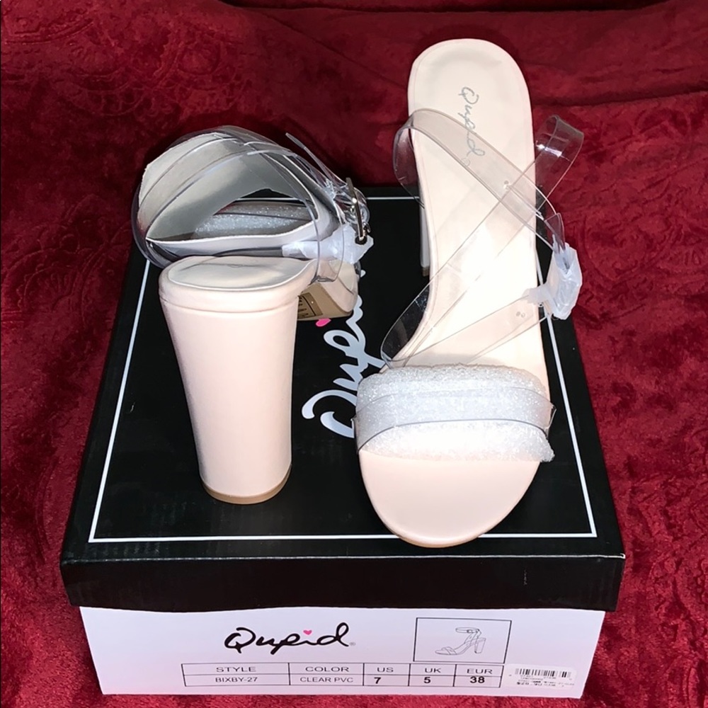 Clear high heels